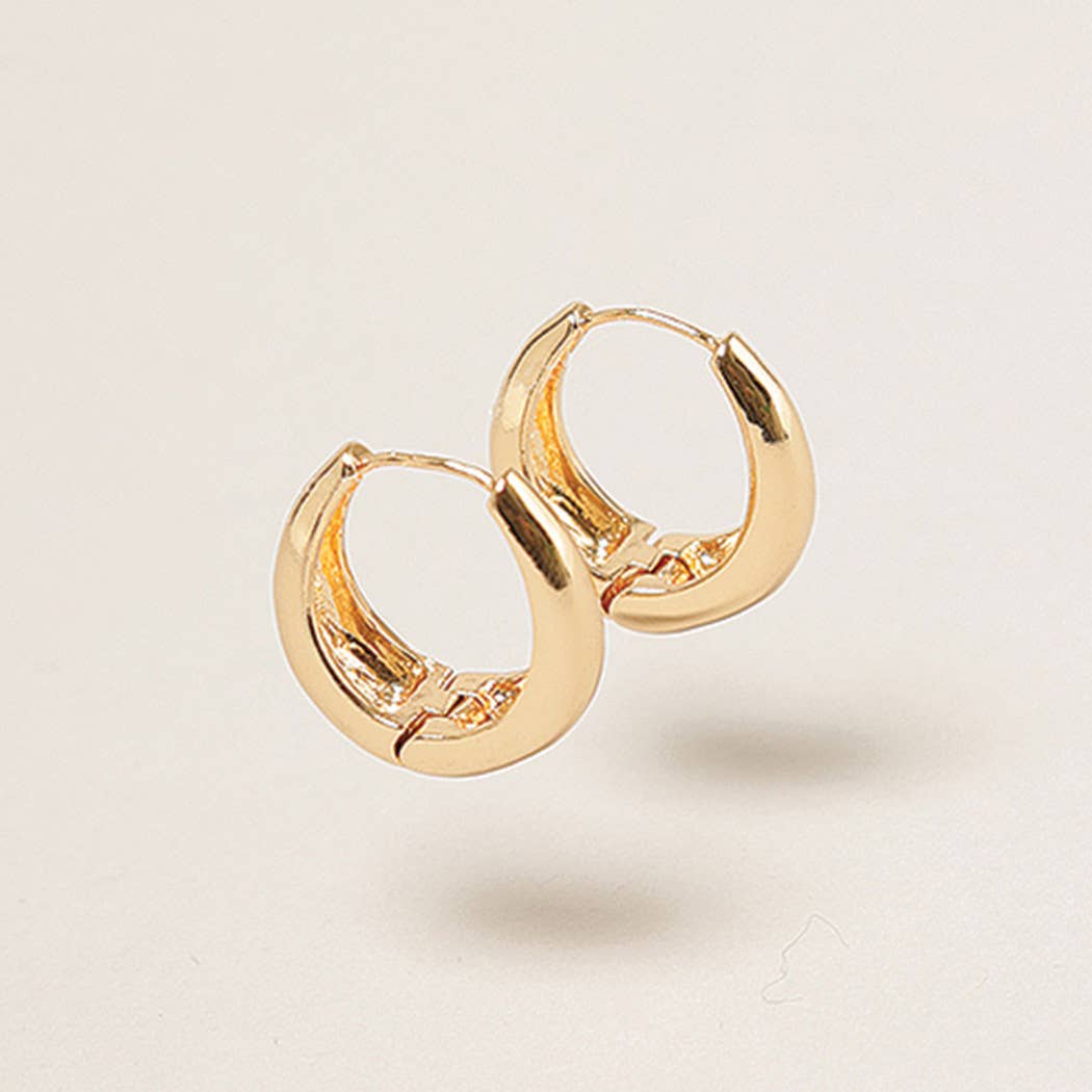 S-14K Gold Dipped Chunky Hoop Earrings