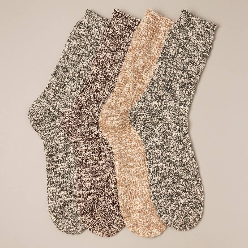 RESTOCK Cotton Blend Crew Length Socks