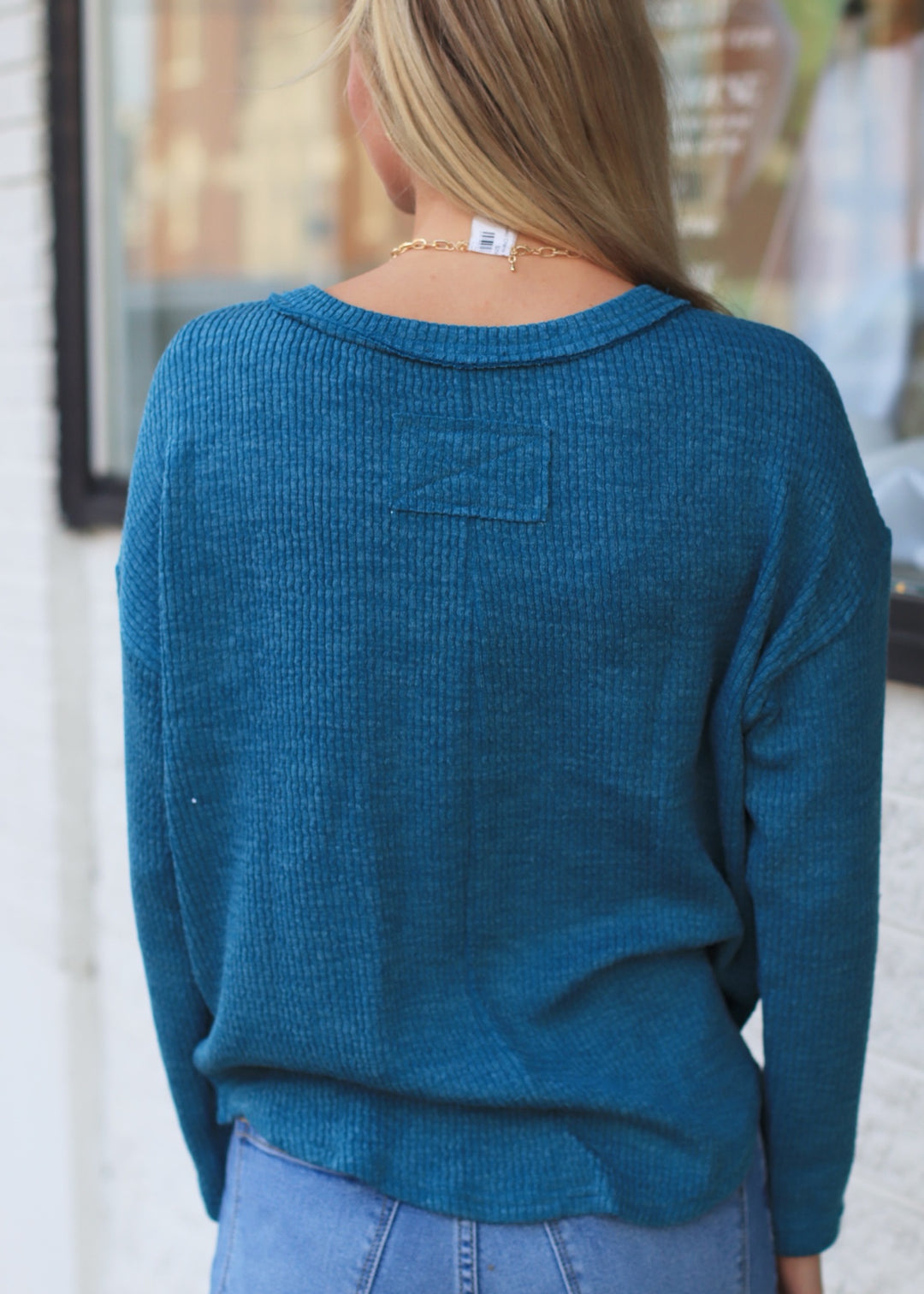 Jessie Henley Top in Dusty Teal