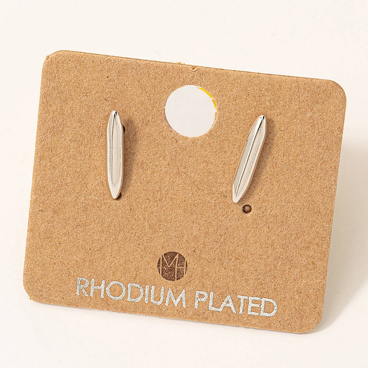 Mini Bar Drop Stud Earrings