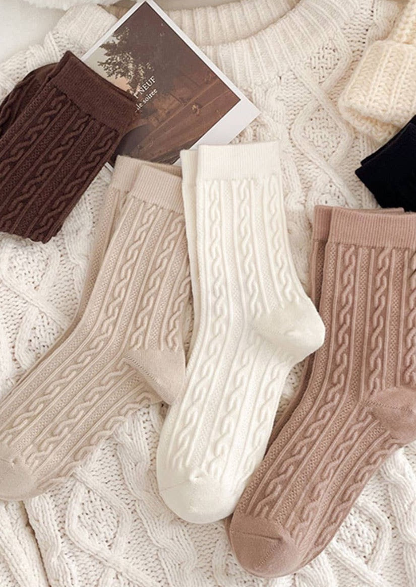 Winter Cashmere Socks in  Light Coffee