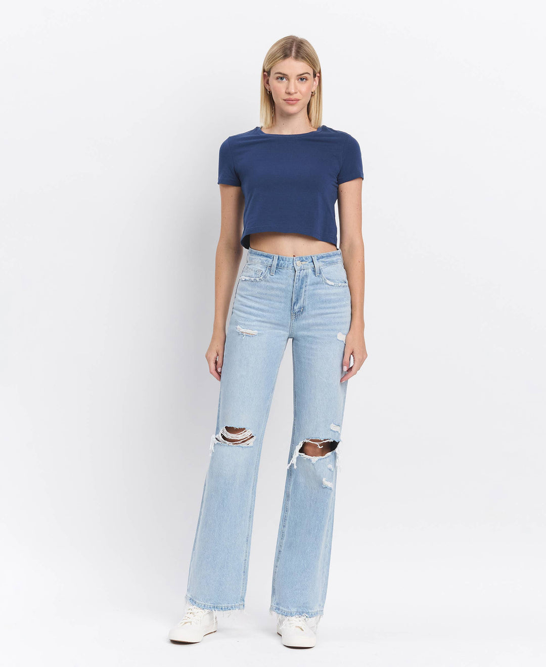 90's Vintage Super High Rise Flare Denim Jeans