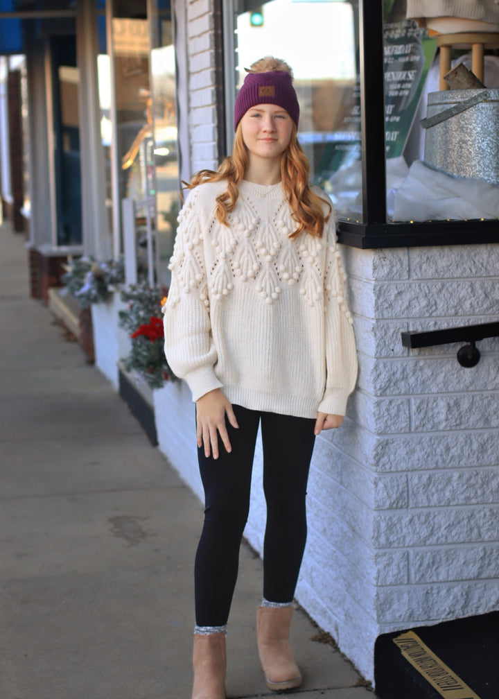 January Pom Sweater Top