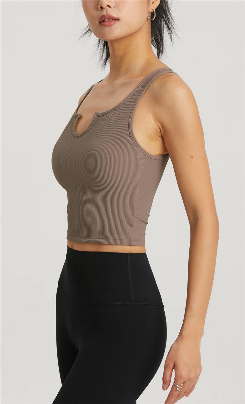 CLEARANCE FINAL SALE Hera Molded Cup Ribbed Everyday Tank Top