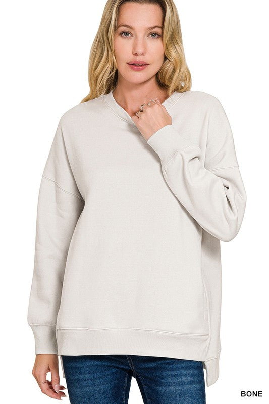 DOORBUSTER Hi-Low Boyfriend Sweatshirt w Pockets