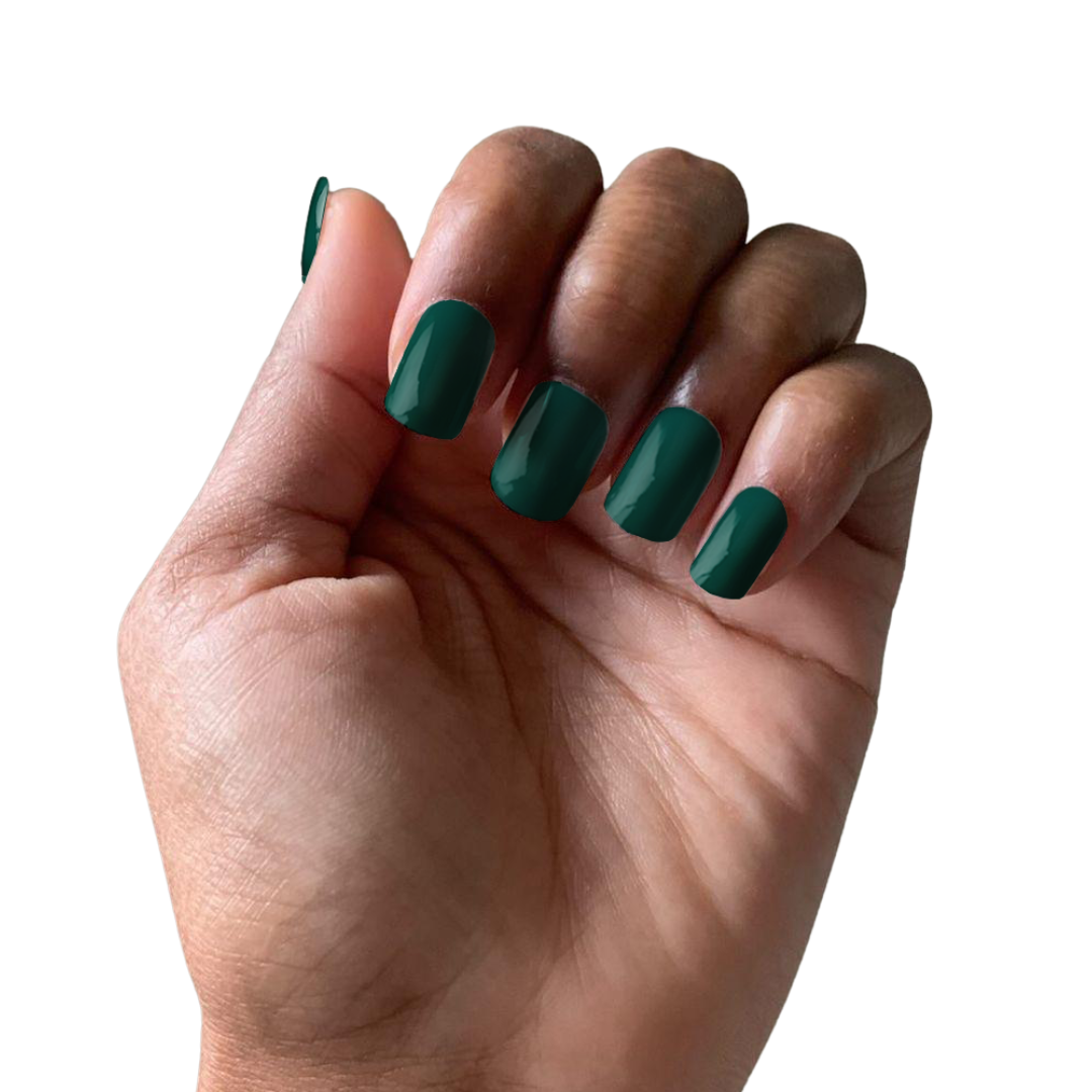 Deep Forest Green | Dark Green Fall & Winter Solid Nail Wrap