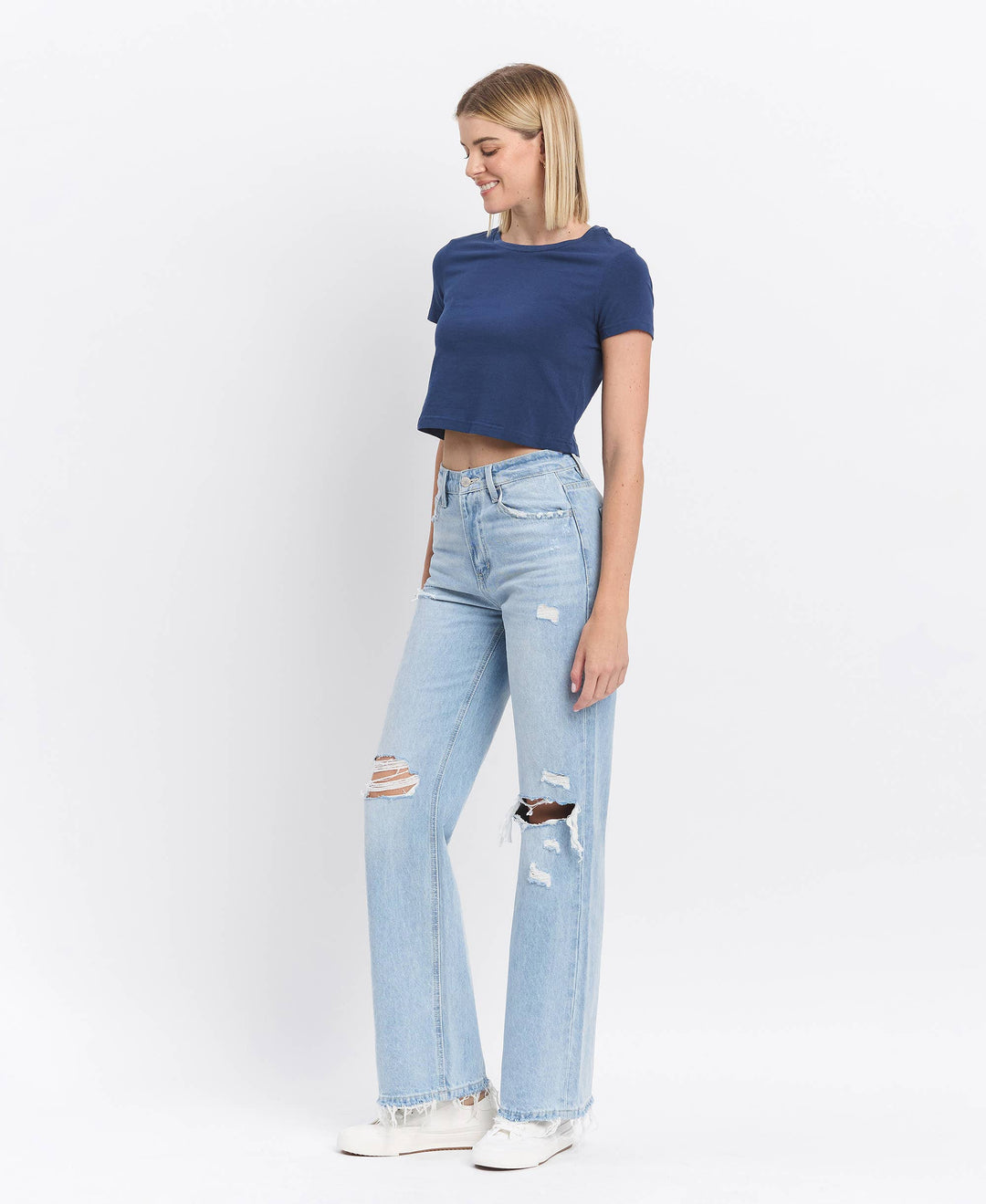 90's Vintage Super High Rise Flare Denim Jeans