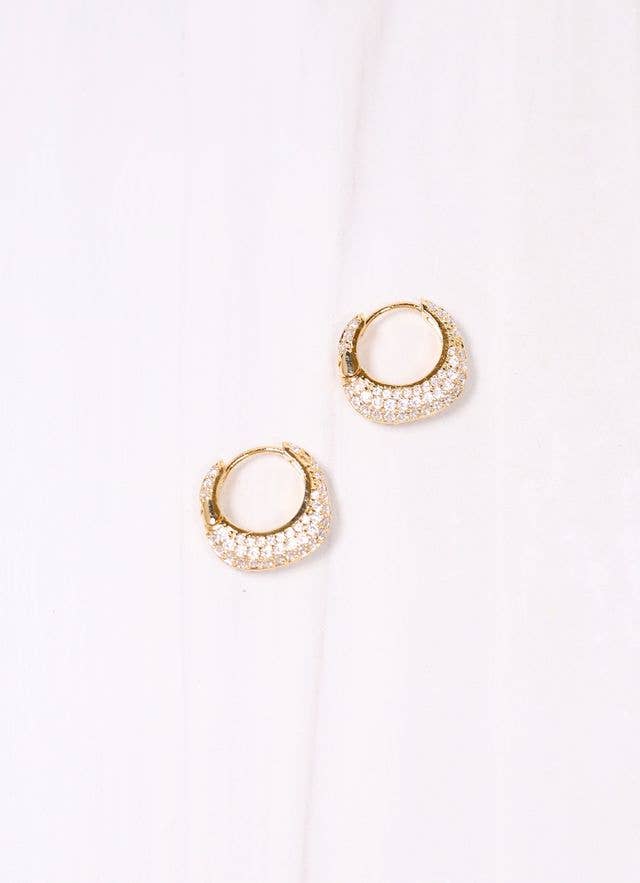 Jonathan CZ Hoop Earring GOLD