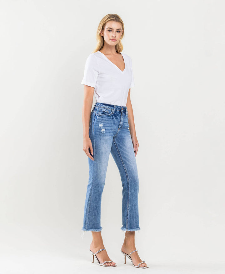 Amber High Rise Kick Back Flare Jeans