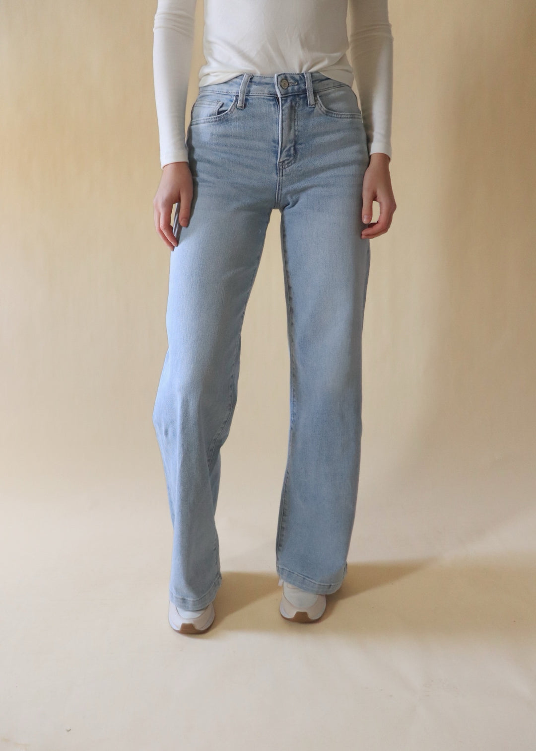 Optimistic High Rise Wide Leg Denim Jeans