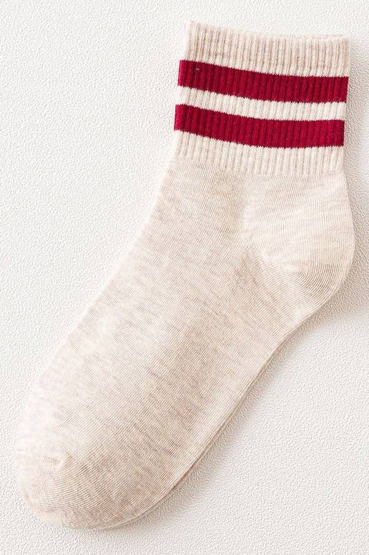 Light Grey & Black Stripe Daily Sock