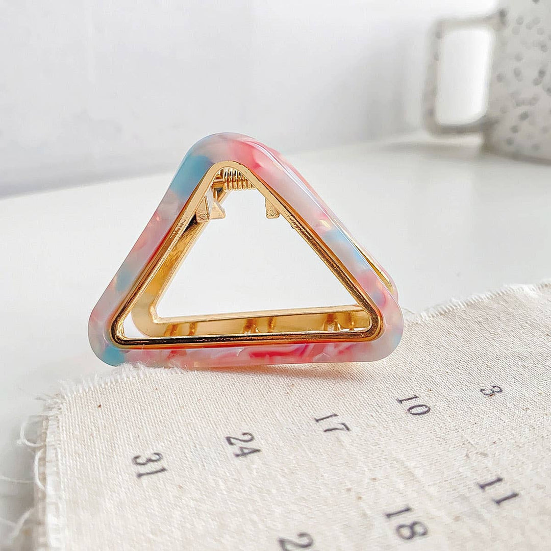 ACETATE  HAIR CLAW CLIP PYRAMID MINI