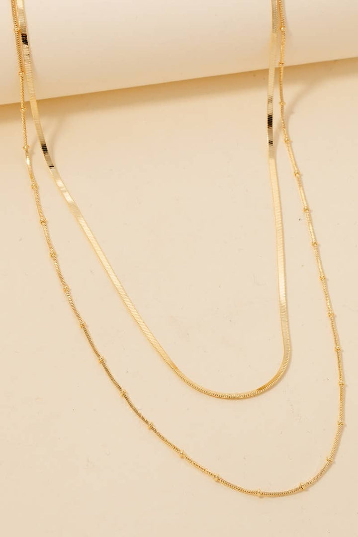 Mixed Layered Chains Necklace