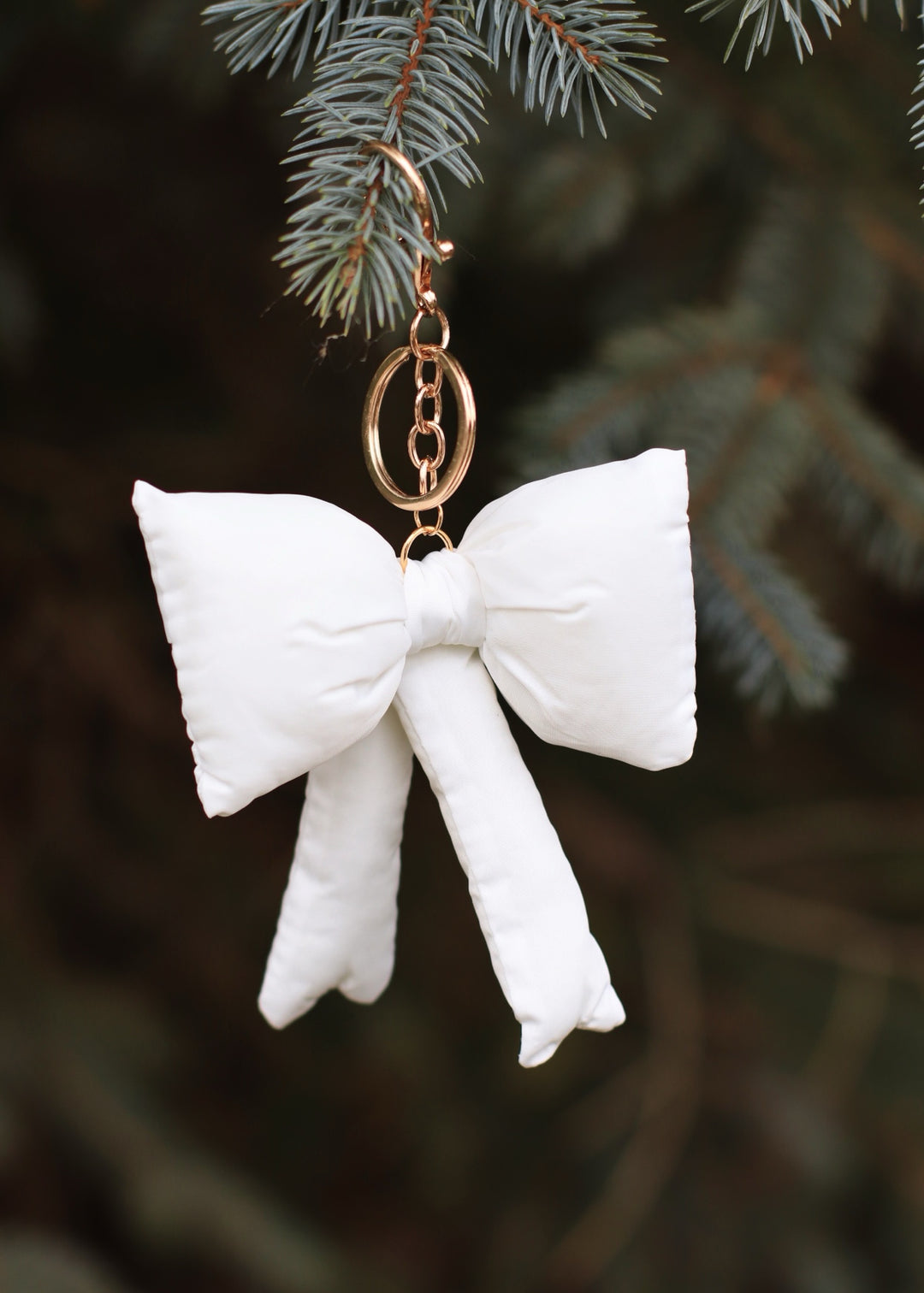 Puffy Bow Charm Keychain