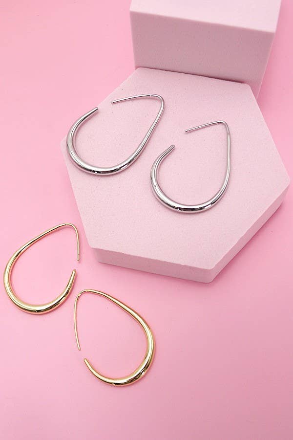 18K STAINLESS STEEL WATERPROOF TARNISH FREE HOOPS