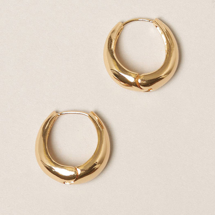 S-14K Gold Dipped Chunky Hoop Earrings