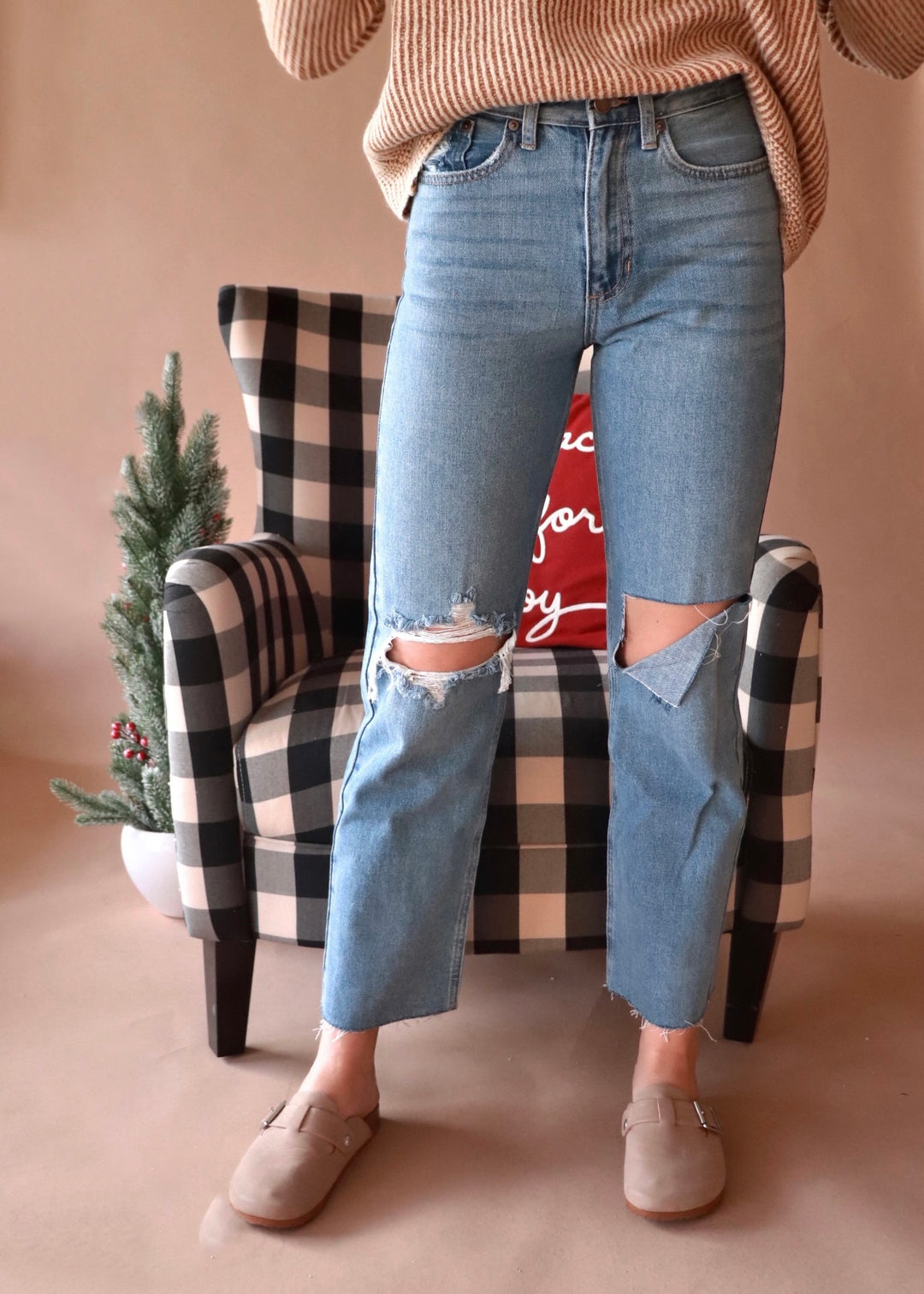 CLEARANCE FINAL SALE Bad to Bone Straight Leg Denim