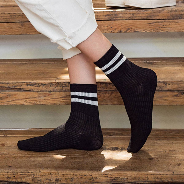 Light Grey & Black Stripe Daily Sock