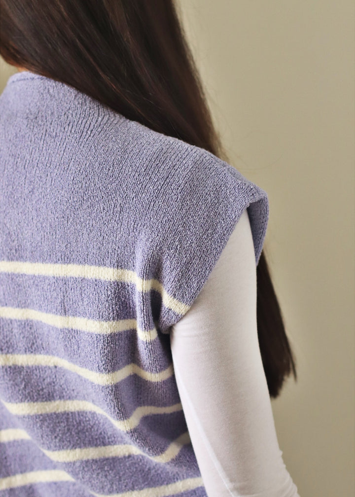 Lilac Stripe Sweater Top