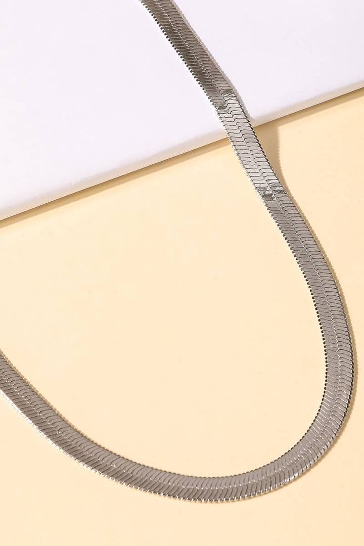 Wide Herringbone Necklace