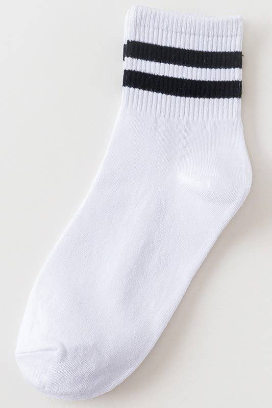 Light Grey & Black Stripe Daily Sock