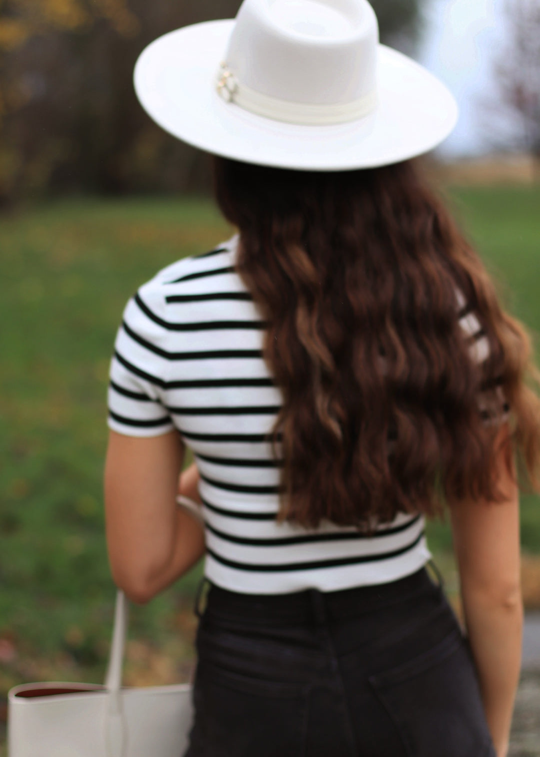 Kari Striped Knit Crop Top