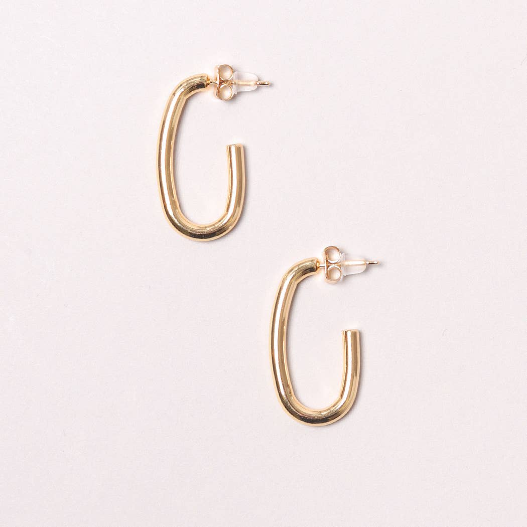 14K Gold-Dipped Long Post Earring