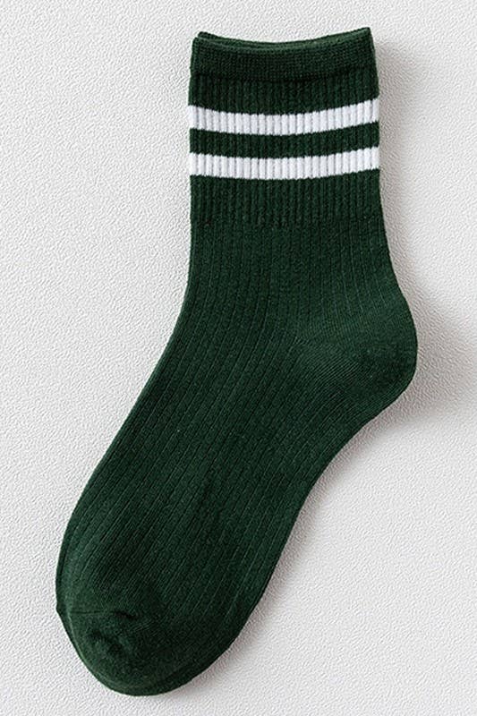 Light Grey & Black Stripe Daily Sock