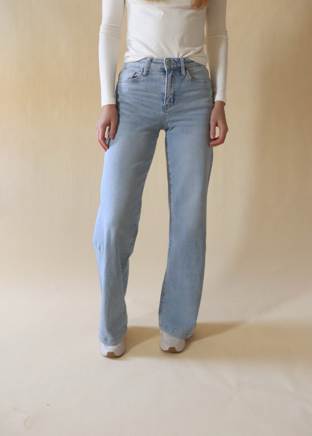 Optimistic High Rise Wide Leg Denim Jeans