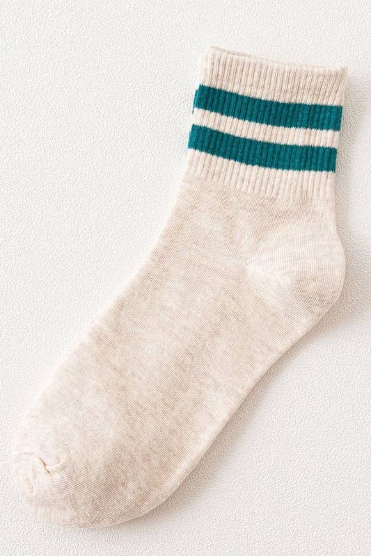 Light Grey & Black Stripe Daily Sock