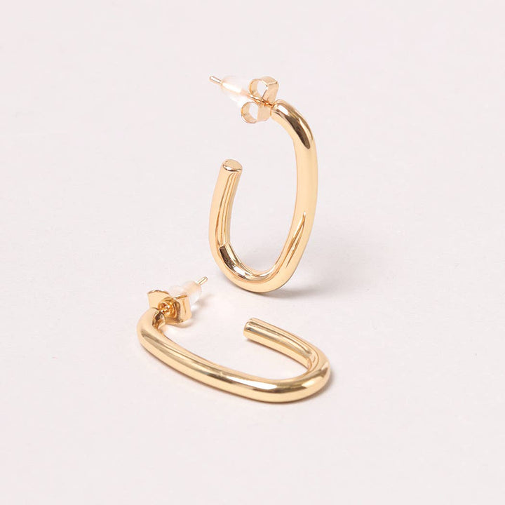 14K Gold-Dipped Long Post Earring