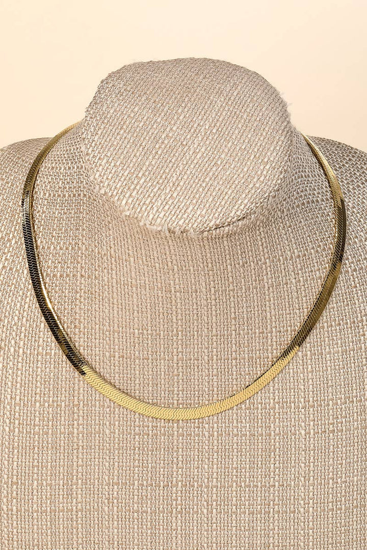 Wide Herringbone Necklace