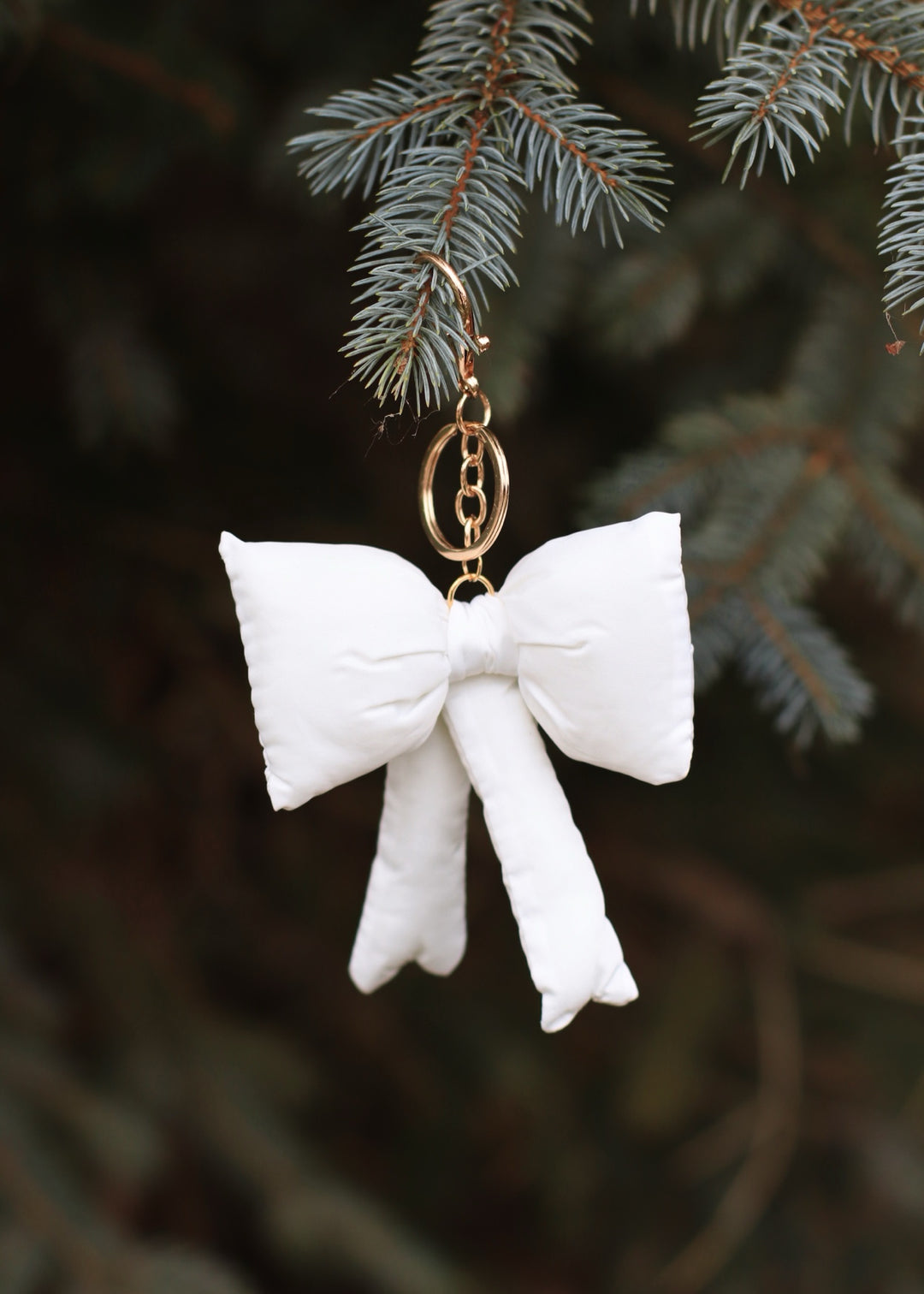 Puffy Bow Charm Keychain