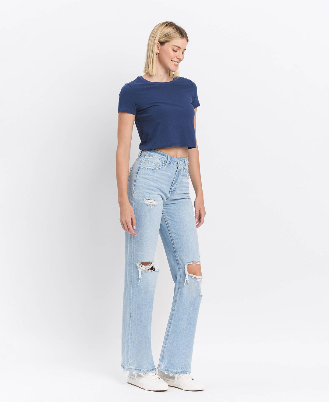 90's Vintage Super High Rise Flare Denim Jeans