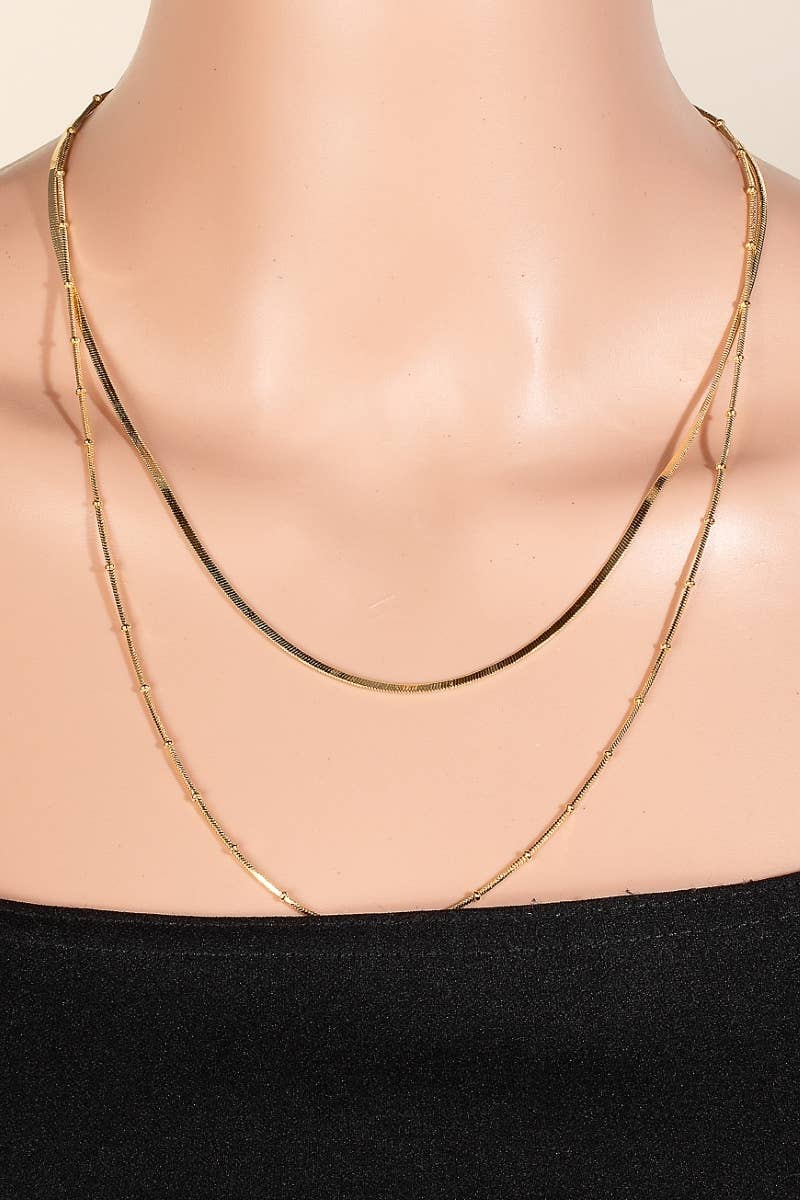 Mixed Layered Chains Necklace