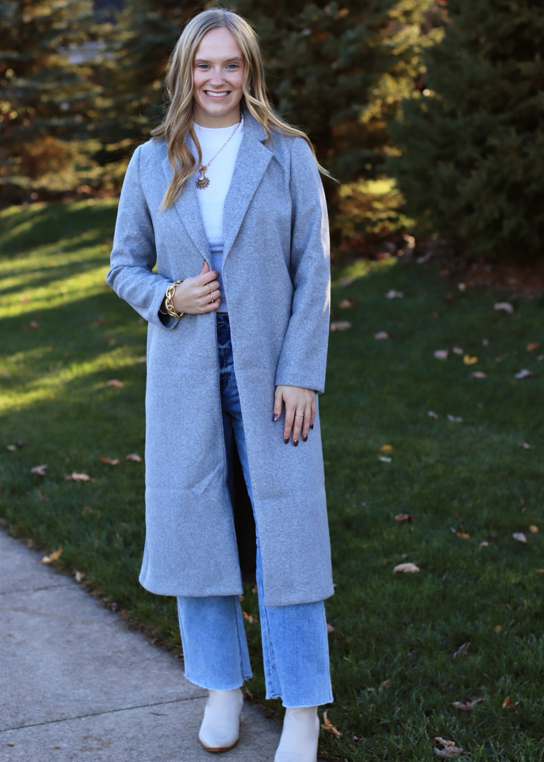 Ava Long Line Fleece Coat