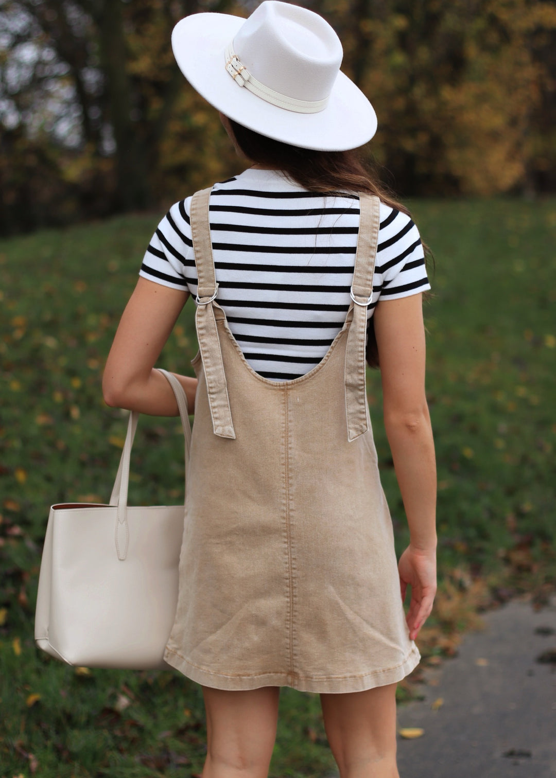 Cameron Stretched Denim Overall Mini Dress