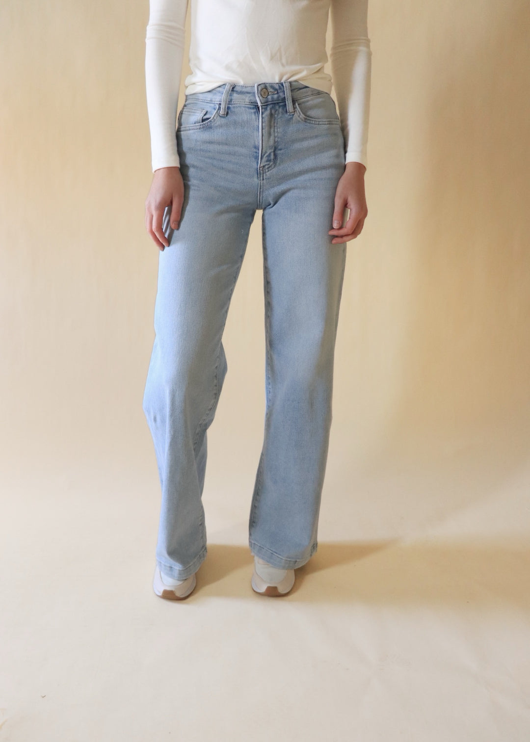 Optimistic High Rise Wide Leg Denim Jeans