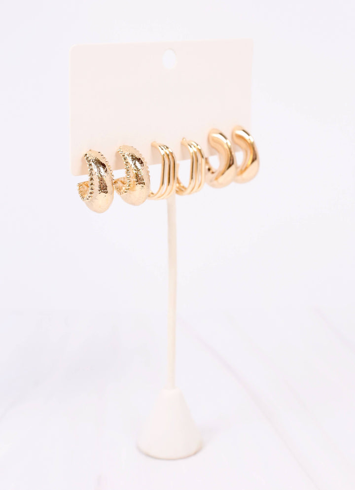 Marcelino Hoop Earring Set GOLD