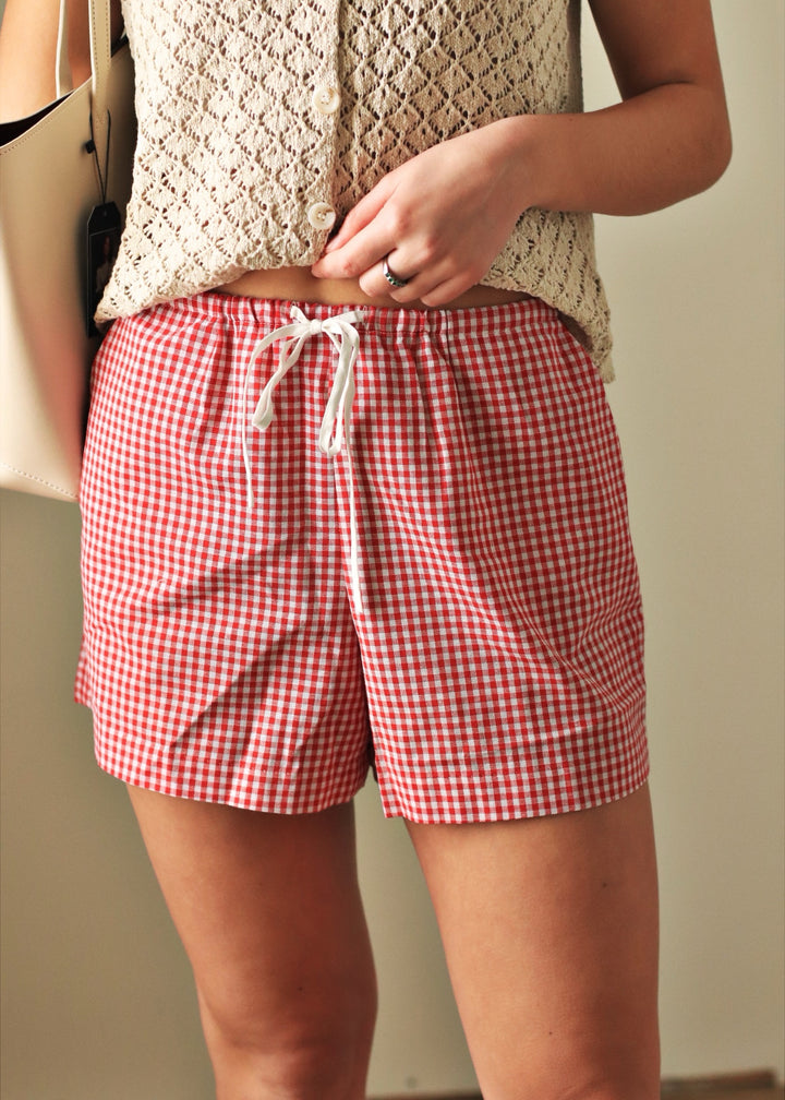 Gingham Casual Shorts