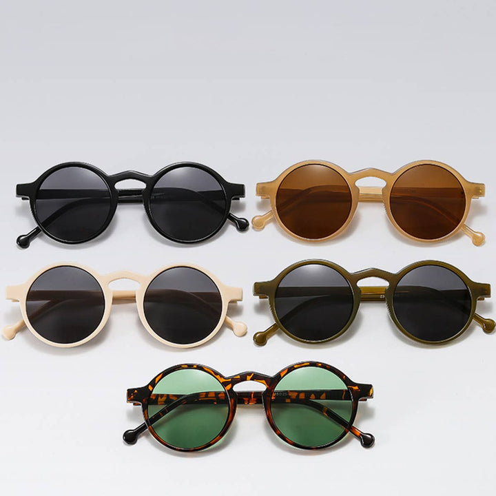 Round Frame Tinted Lens Sunglasses