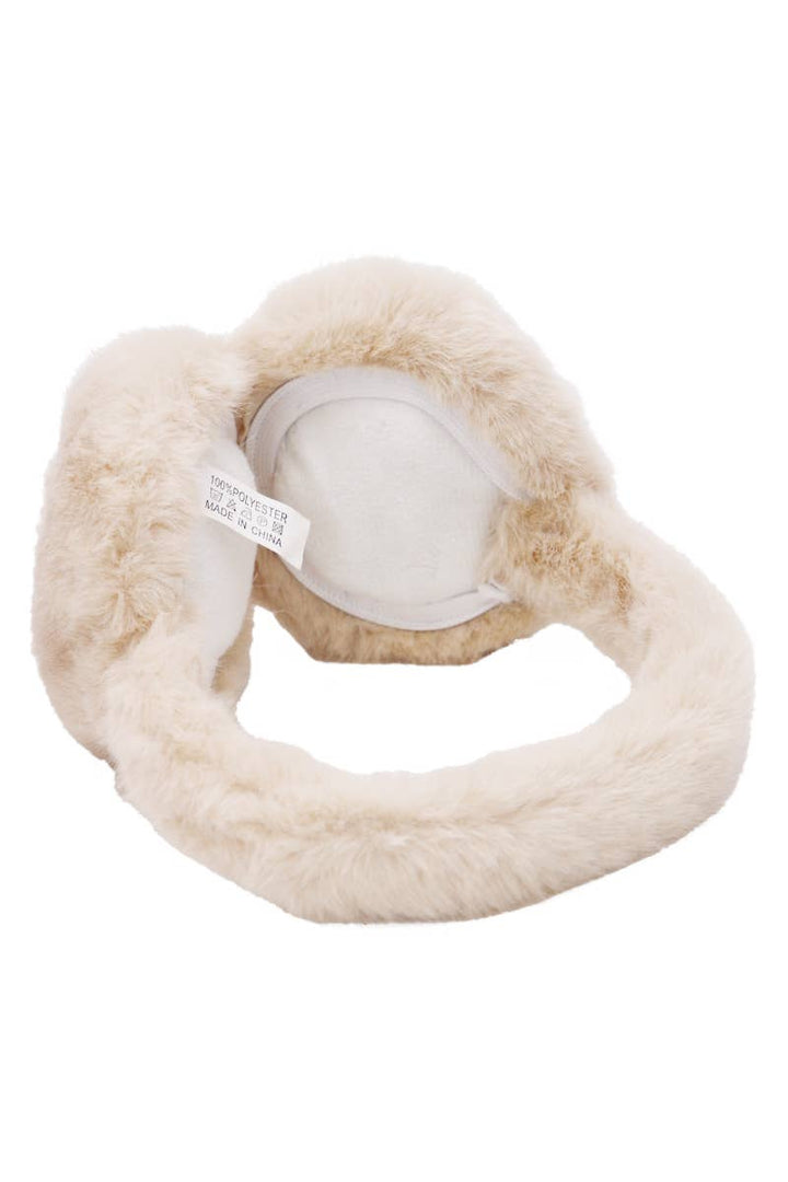 DOORBUSTER Fluffy Faux Fur Foldable Winter Earmuffs