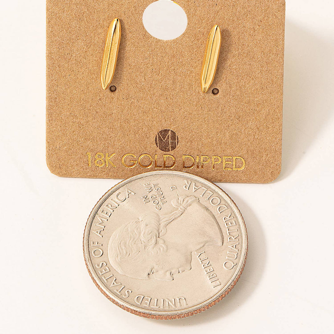 Mini Bar Drop Stud Earrings