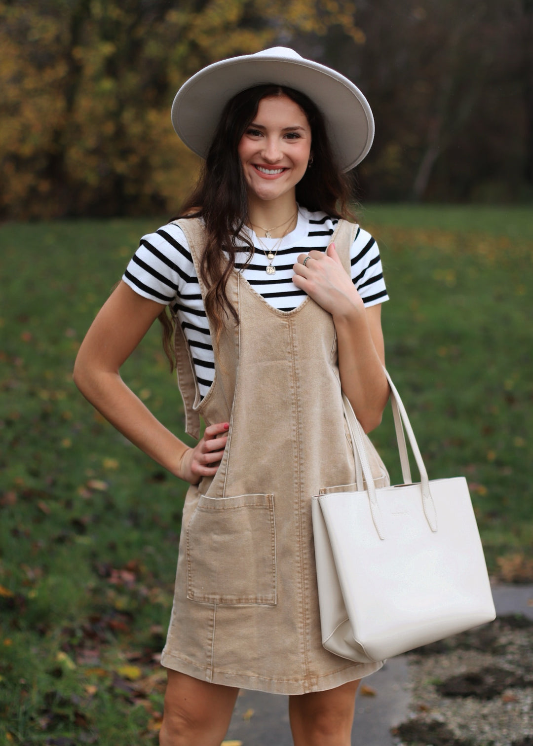 Cameron Stretched Denim Overall Mini Dress