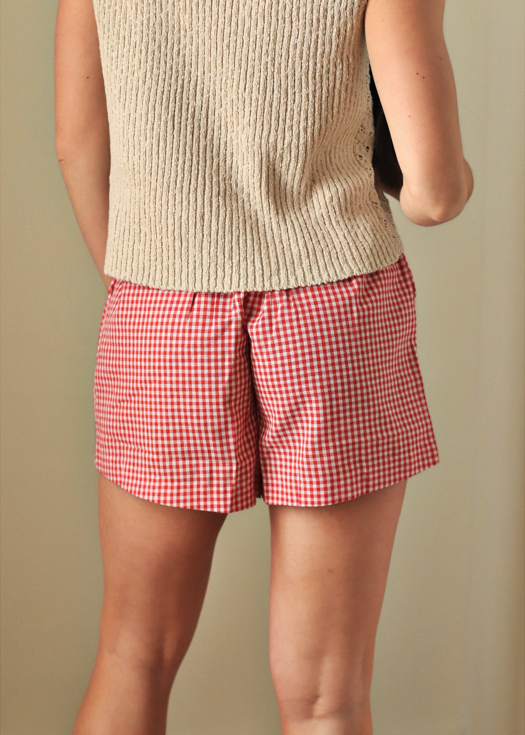 Gingham Casual Shorts