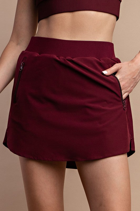 CLEARANCE FINAL SALE Ultimate Athletic Skort in Burgundy