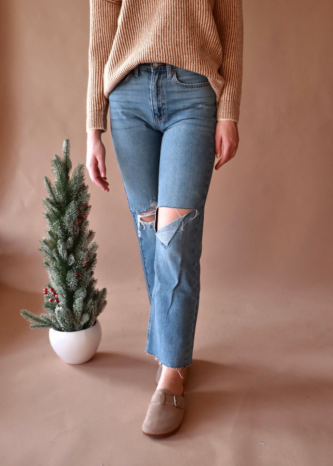 CLEARANCE FINAL SALE Bad to Bone Straight Leg Denim