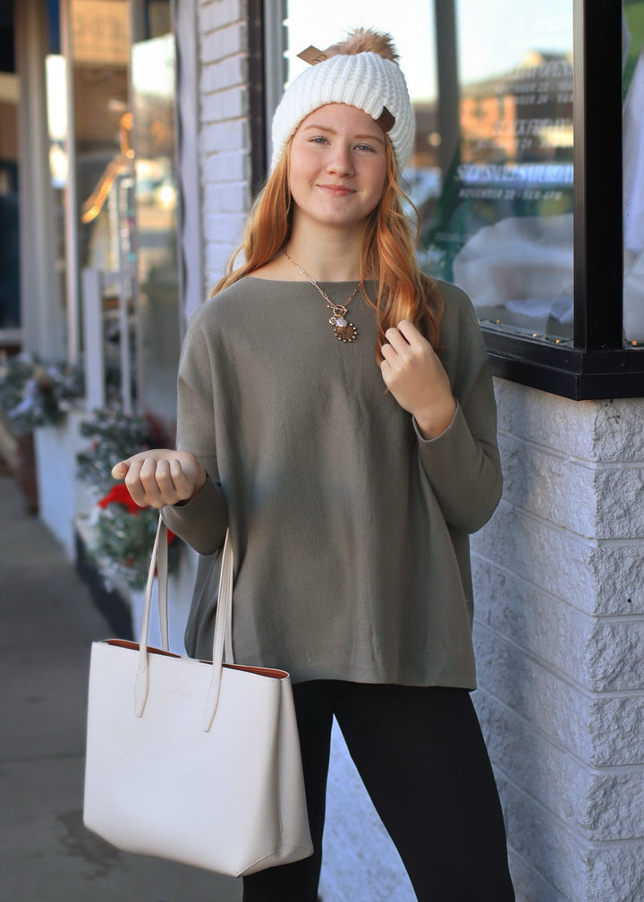 Faye Boat Neck Sweater Top