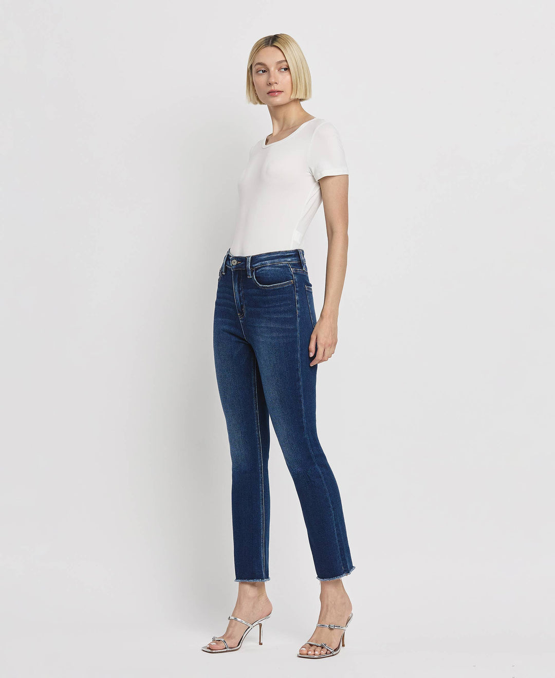 Growing Light Super High Rise Slim Straight Denim Jeans