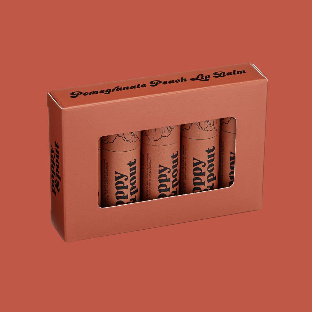 Poppy & Pout Lip Balm in Pomegranate Peach